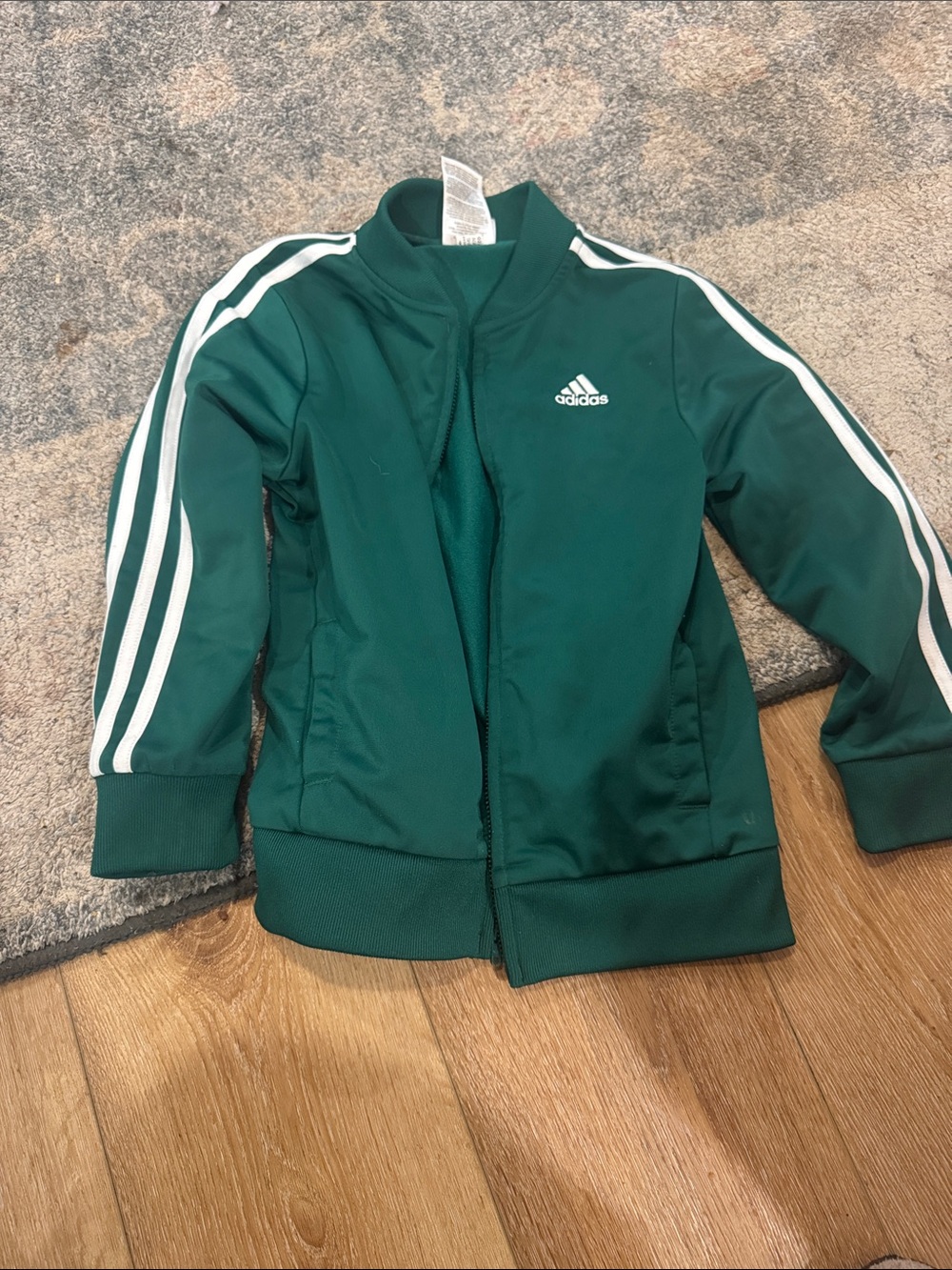 adidas Forest Green Jacket with White Stripes